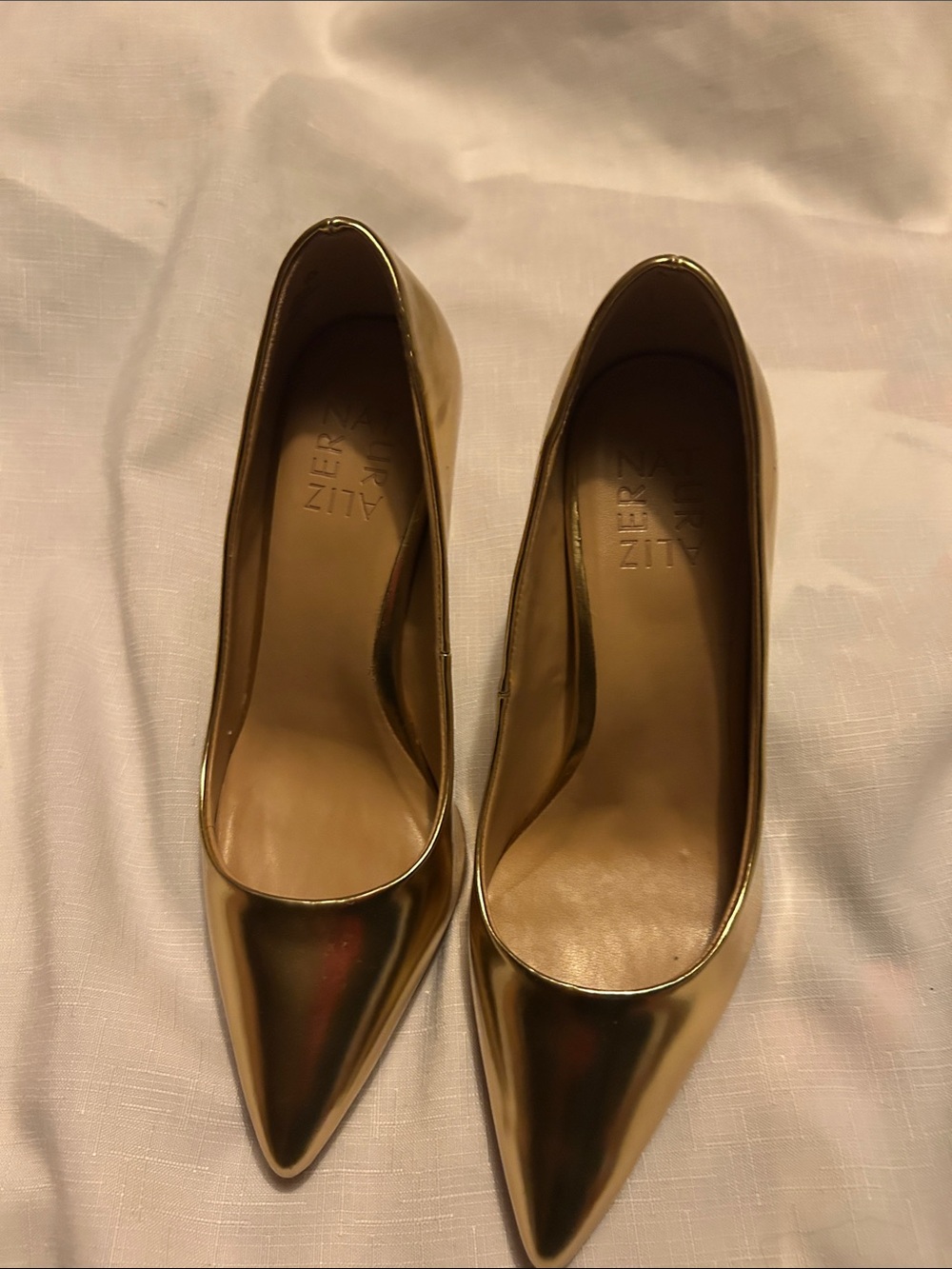 Naturalizer Gold Pointed-Toe Pumps